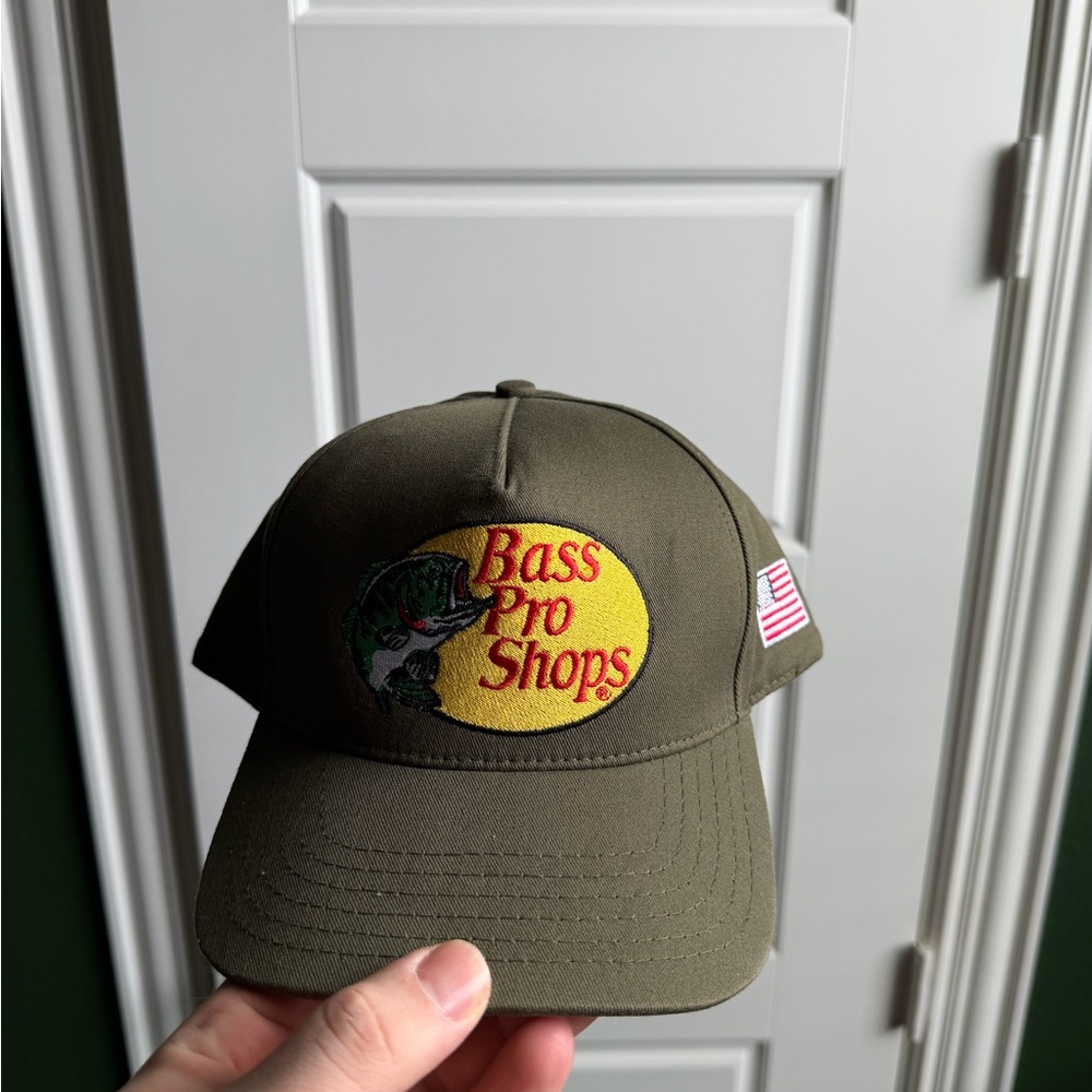 Bass Pro Made in USA, Olive Green Cap. Like new!